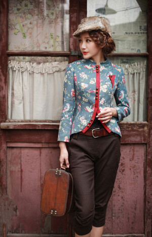 斜阳巷里 雪天躲在放着爵士乐的咖啡馆 酷酷有范儿的复古做旧西服