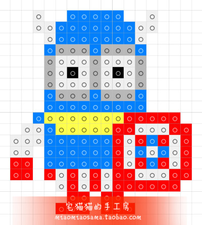 小黄人像素拼豆图纸