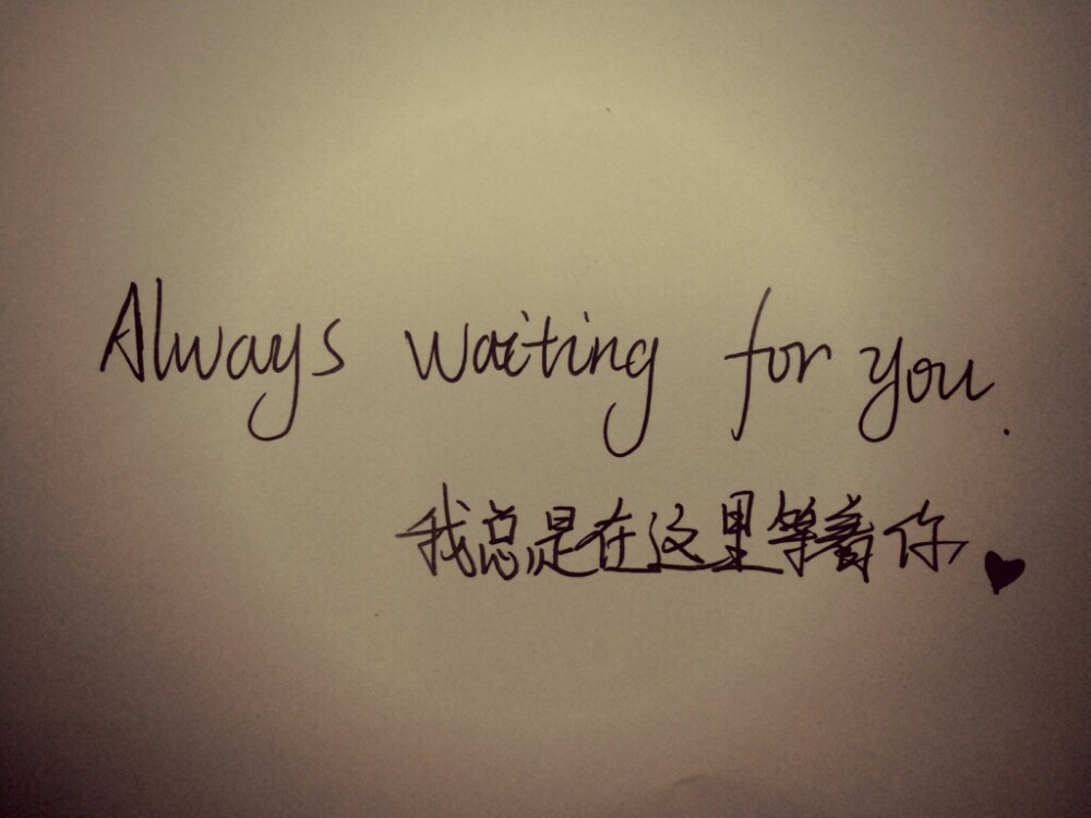 手写英文双语爱情文字句子