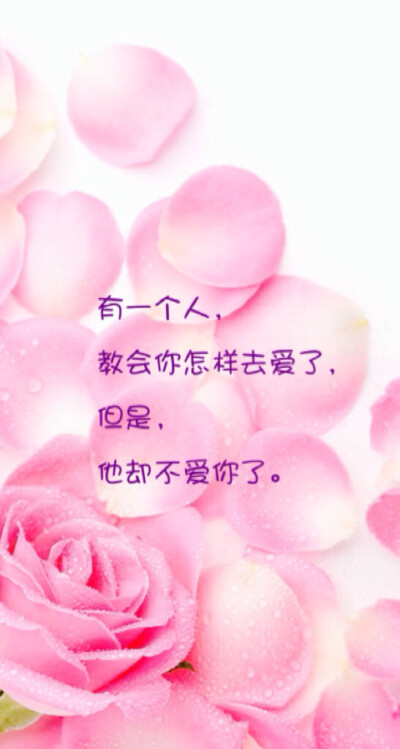 有一个人 教会你怎样去爱了 可是 他却不爱你了
