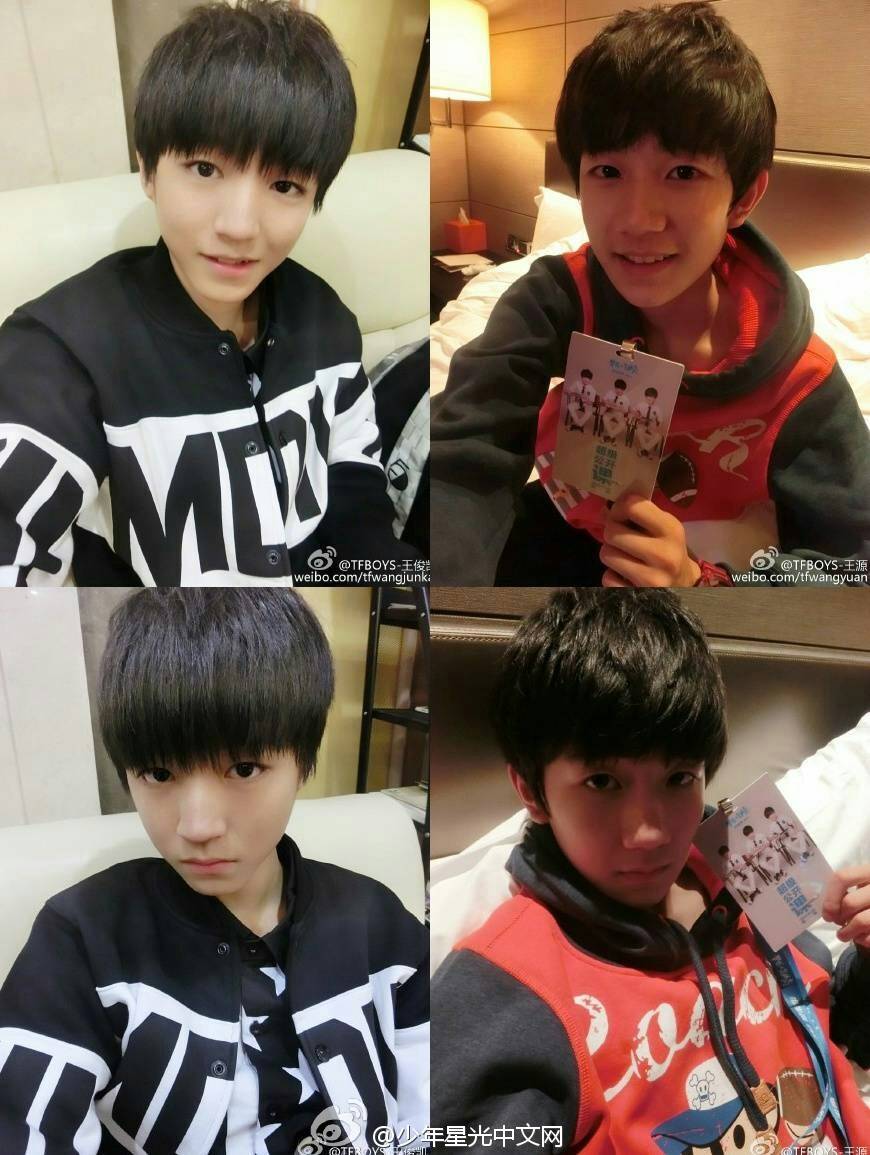 TFBOYS王俊凯王源，二王，发个微博，放个照片什么的不用那么有默契吧？⊙▽⊙