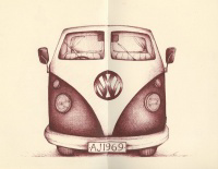 素描本上的圆珠笔素描插画 Andrea Joseph