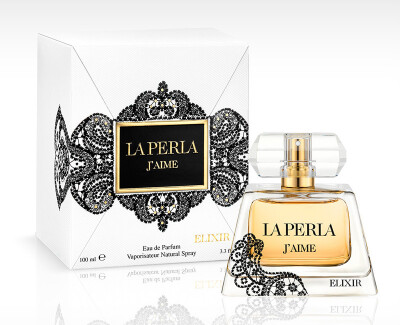 La Perla J'Aime Elixir (拉佩拉我爱灵药香水) 这款香味的开始是新鲜的佛手柑，橘油和黑胡椒。香味粉末的中心是由玫瑰，天荠菜和鸢尾根构成，而基调则满载了焦糖美食的芳香，苔藓和麝香。