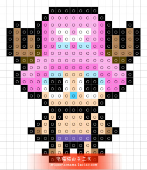 海贼王像素拼豆图纸