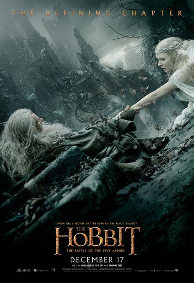 Through shadow, to the edge of night… The Hobbit: The Battle of the Five Armies Posters