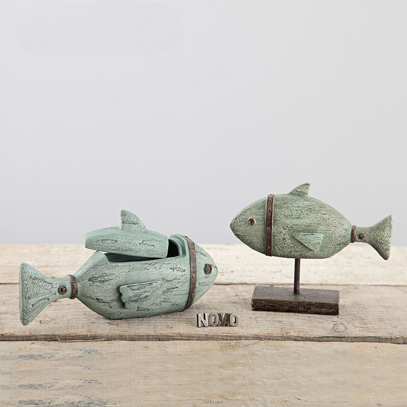 NOMO美式乡村创意工艺装饰品摆件摆设浓郁北欧感觉的童话中的鱼