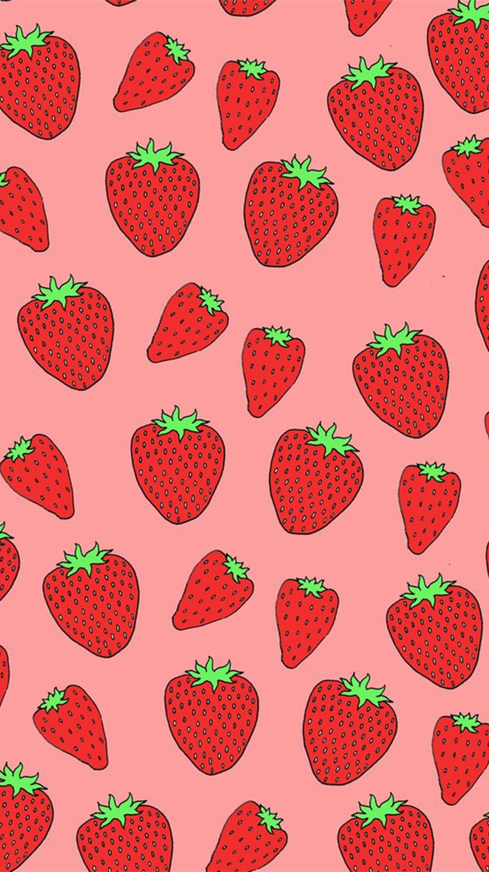 草莓手机壁纸 少女心图片