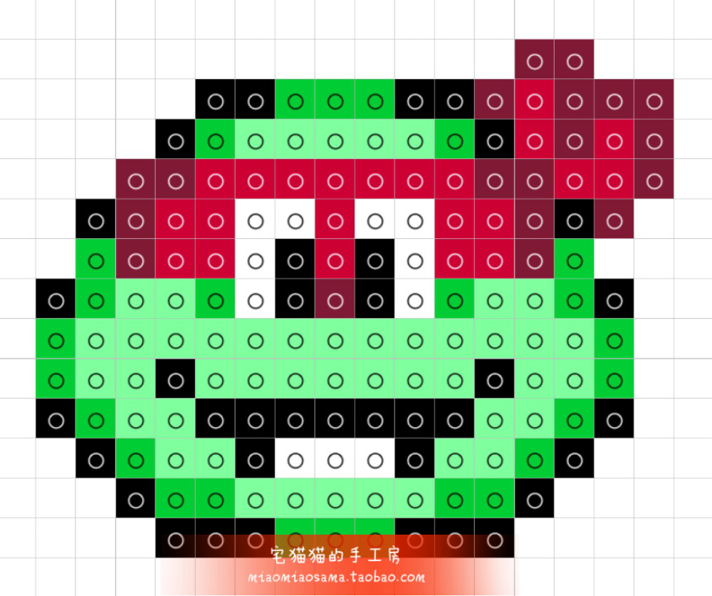 忍者神龟像素拼豆图纸