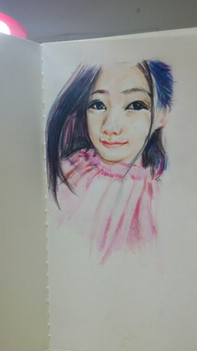 悦悦，彩铅人物