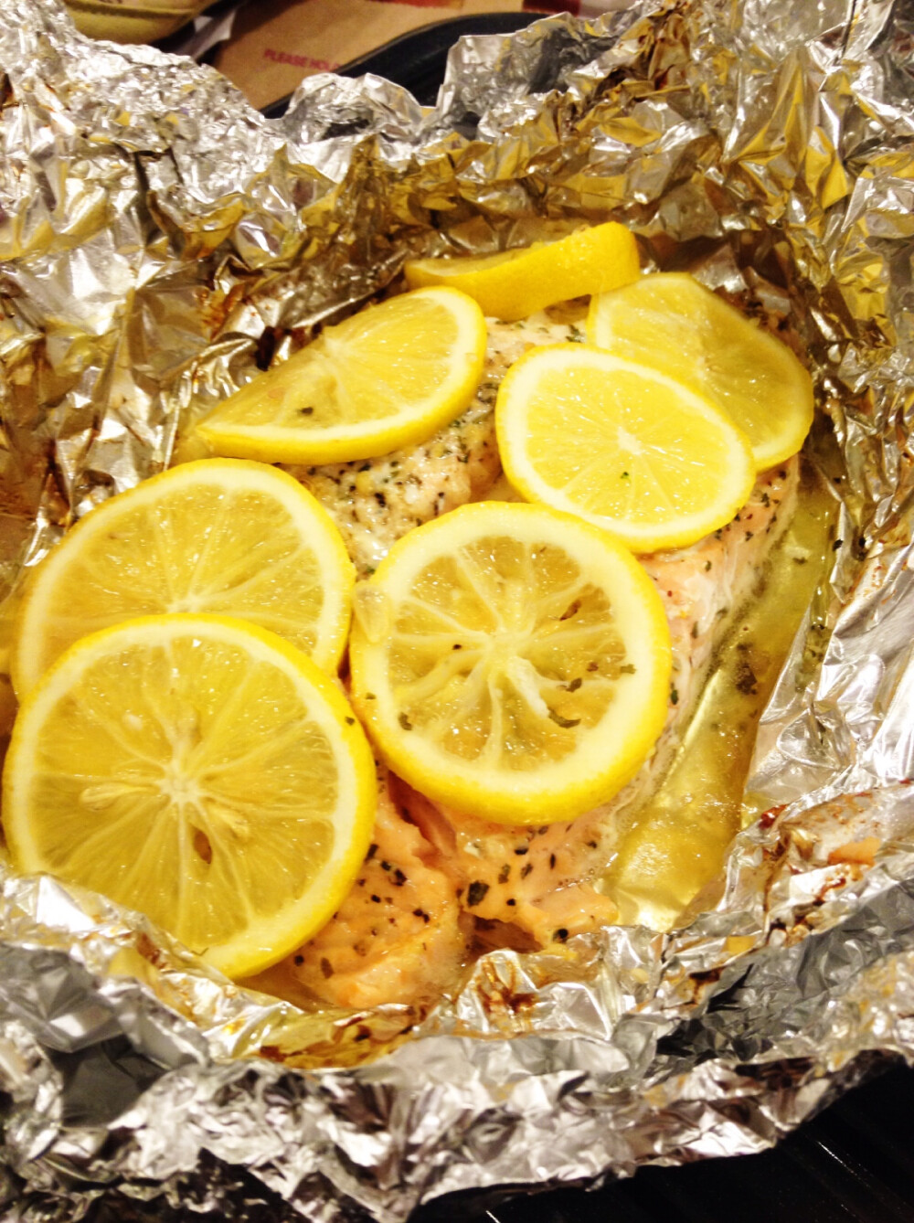 Baked Lemon Garlic Herb Salmon