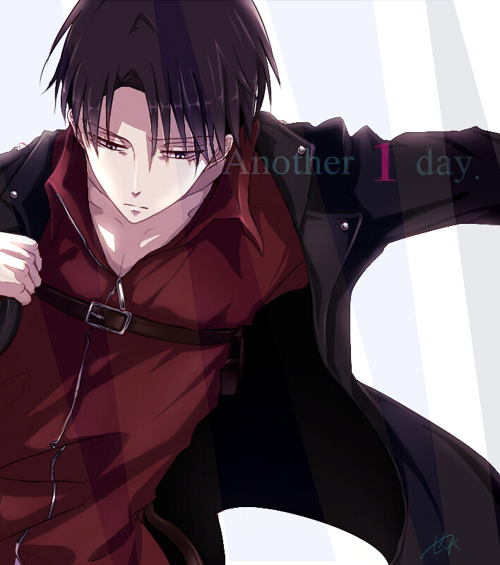 此间二次元二次元进击的巨人利威尔动漫插画酷