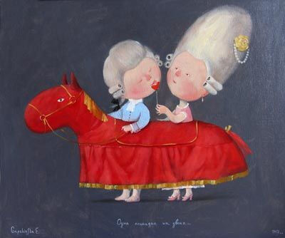 来自乌克兰插画家。Eugene Gapchinska的一组手绘儿童插画，她创作了许许多多粉红色皮肤的可爱小孩，一同分享给大家。