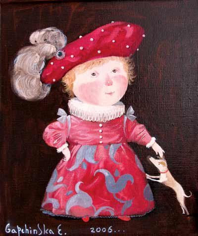 来自乌克兰插画家。Eugene Gapchinska的一组手绘儿童插画，她创作了许许多多粉红色皮肤的可爱小孩，一同分享给大家。