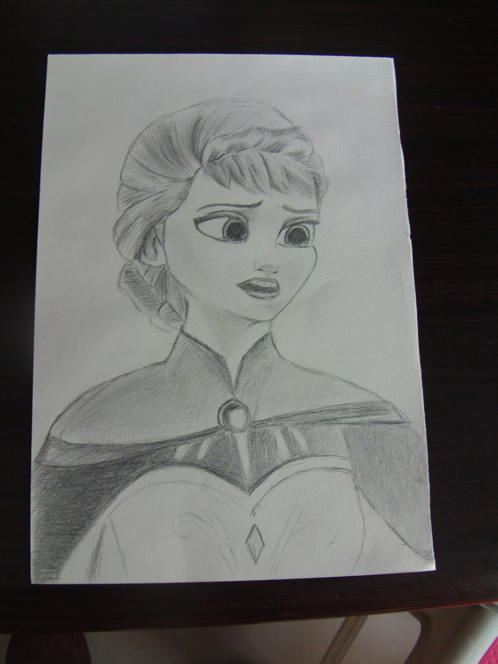 因为学不成美术就想自己练在学完习之后画了个elsa一直到晚上两点