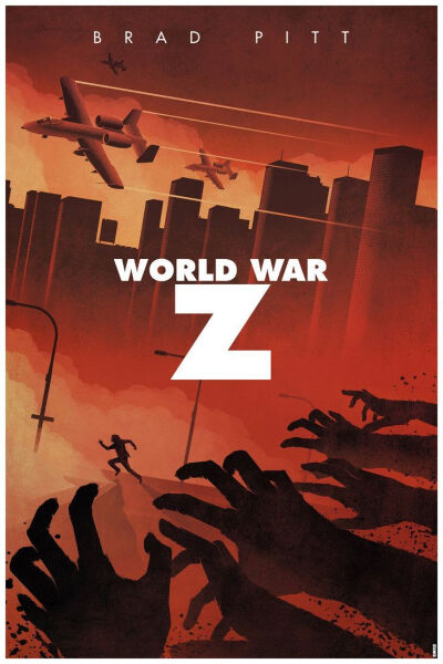 #艺术感海报系列#僵尸世界大战World War Z 布拉德·皮特