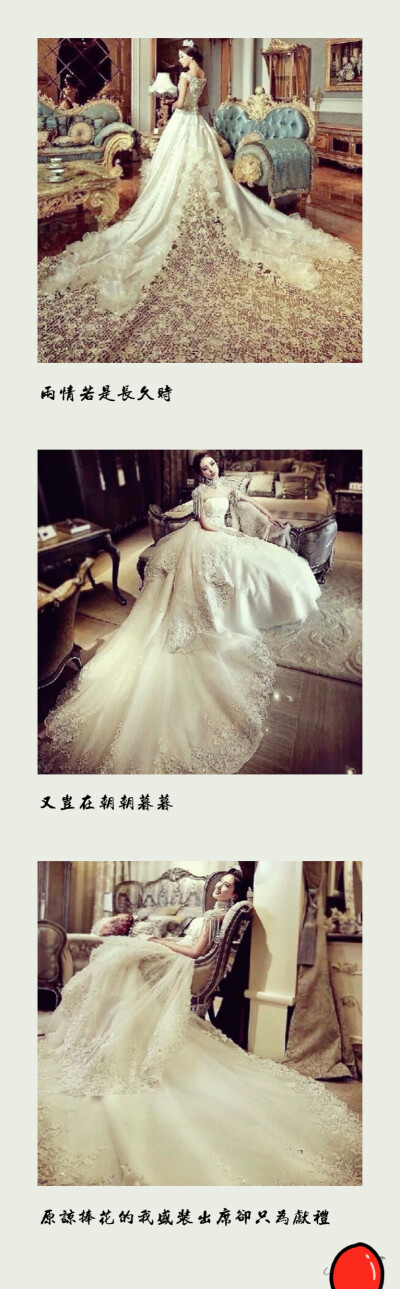 【原谅捧花的我盛装出席却只为献礼】婚纱礼服 服饰风尚 拖尾婚纱 大裙摆