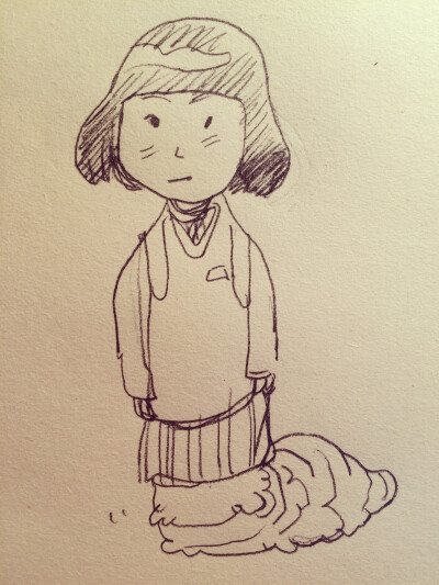 速写 可爱的小女孩