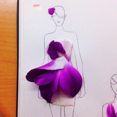 【设计】Grace Ciao's Flower Petal Designs 新加坡学生 Grace Ciao 让花瓣成为一件件美丽的时尚服装,集合时尚的人物插画,犹如为你呈现出一台巴黎时装秀。#时尚服装#