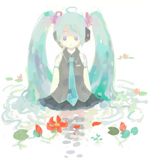 P站 初音未來［圖侵刪］ 「-何處暖陽不傾城°」