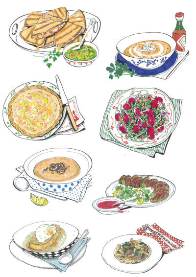 （漫画美食 手帐插画）