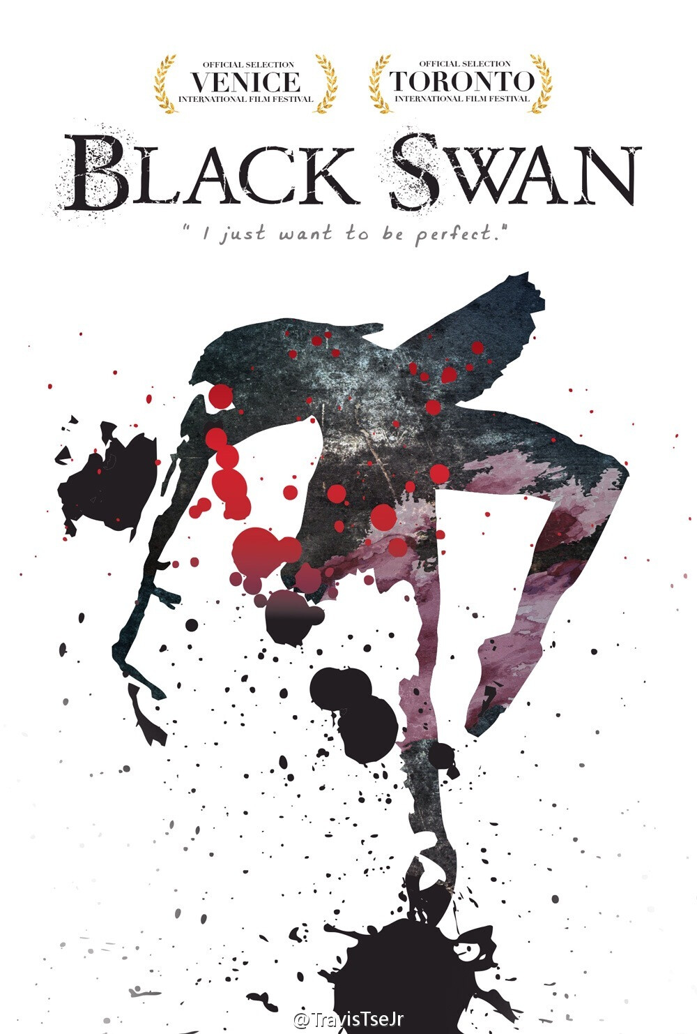 ＃艺术感海报系列＃ 黑天鹅Black Swan 娜塔莉·波特曼