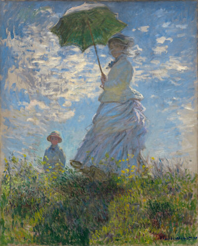 Claude Monet：Woman with a Parasol Madame Monet and Her Son（Google Art Project）