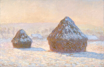 Claude Monet：Wheatstacks,Snow Effect, Morning（Google Art Project）