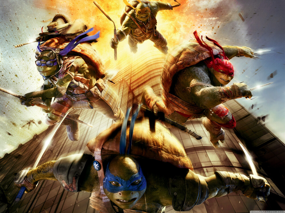 6）.《忍者神龟：变种时代》（Teenage Mutant Ninja Turtles）；出品时间：2014年；出品公司：派拉蒙影业公司；制片地区：美国；导 演：乔纳森·理贝斯曼；编 剧：安德雷·纳梅克，凯文·伊斯特曼，皮特·拉尔德等；制片人：迈克尔·贝；主 演：梅根·福克斯，皮特·普劳泽克，阿伦·瑞奇森，威廉·菲德内尔，诺尔·费舍，杰瑞米·霍华德；类 型：喜剧，动作，科幻，冒险；上映时间：2014年8月8日（美国），2014年10月31日（中国大陆）；【高清图】