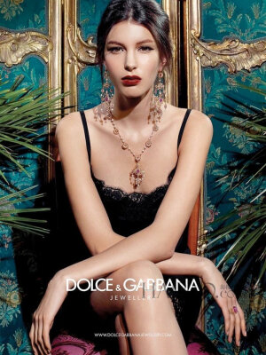 巴洛克风格！超模Kate King演绎Dolce&amp;amp;Gabbana2013秋冬珠宝广告大片