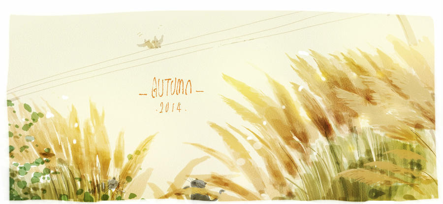 又是一年最美的季节。——wnuo.2014.8.08#wnuo心迹插画#