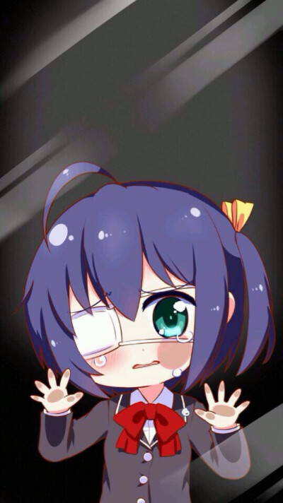 锁在屏幕里的小鸟游六花 萌版 背景 壁纸