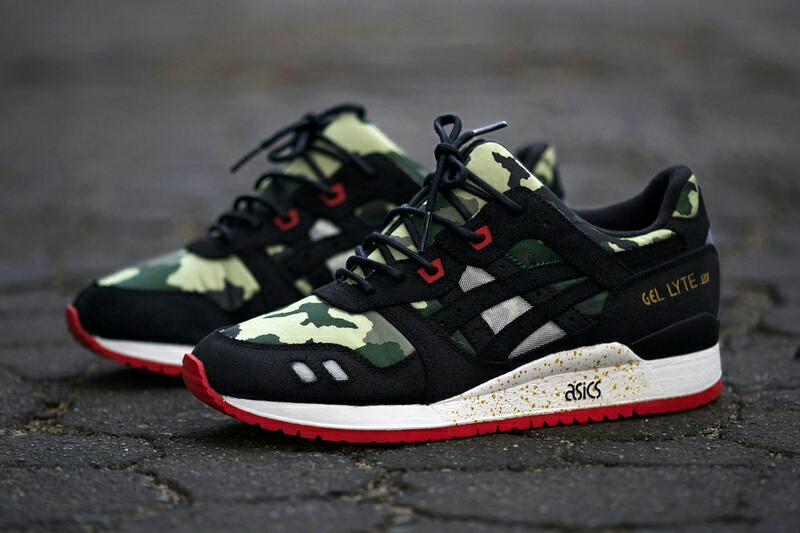 艾斯克斯Asics 亚瑟士 BAIT x ASICS Gel Saga Gel Lyte III 3代 情侣款 黑迷彩