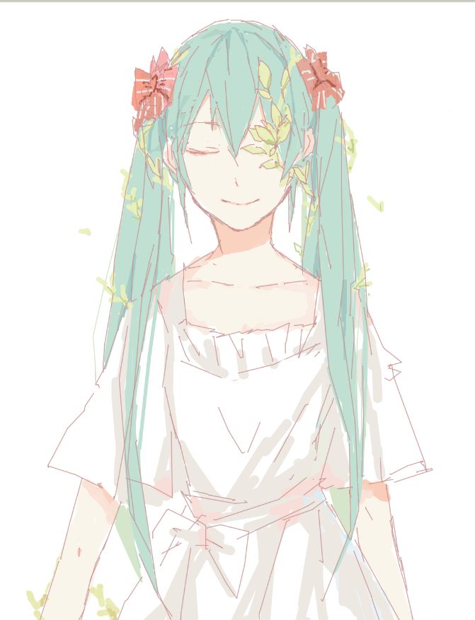 一只miku初音 素裙 清新 v家