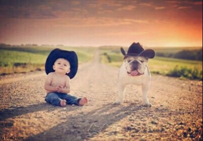 当宝宝身边多了只呆宠后 一起睡 一起呆 一起玩 有爱的一对玩伴♡