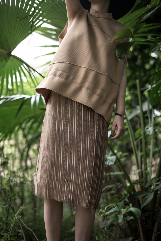 2015春 L'attesa原创 弹力蛋糕纸铅笔裙