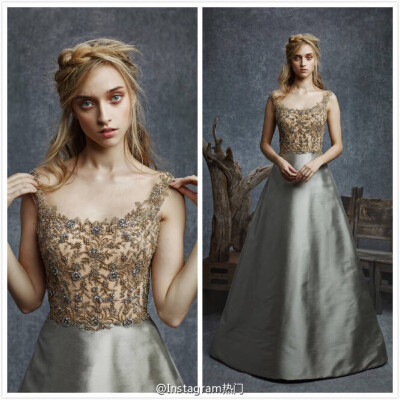 Reem Acra Pre-Fall 2015 ，美艳绝伦的复古宫装女王