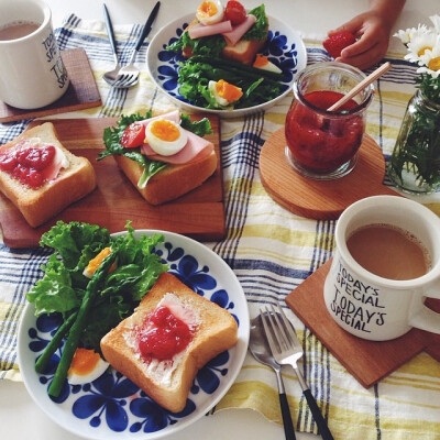 早餐_厨房_烹饪_烘培_早午饭_美图_插图_壁纸_朝食_美食_食堂