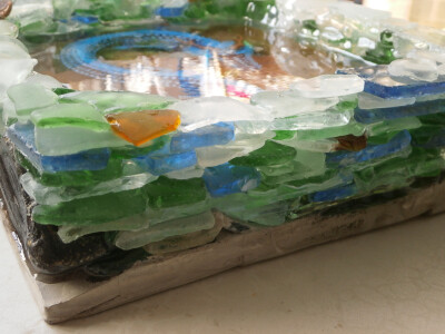 海玻璃龙池 凡尼亨3D树脂画龙 新浪微博@凡尼亨