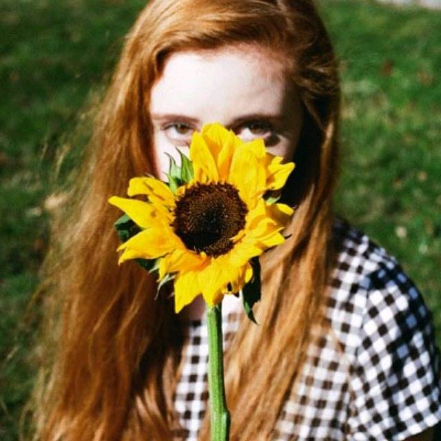 欧美女生头像 唯美向日葵