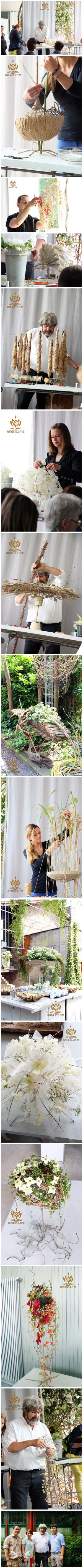 【回顾】与欧洲葛雷欧老师花艺进修课程—纸的应用   葛大叔是架构之父，插花风格自然以架构为主  接下来请一起分享纸的架构作品