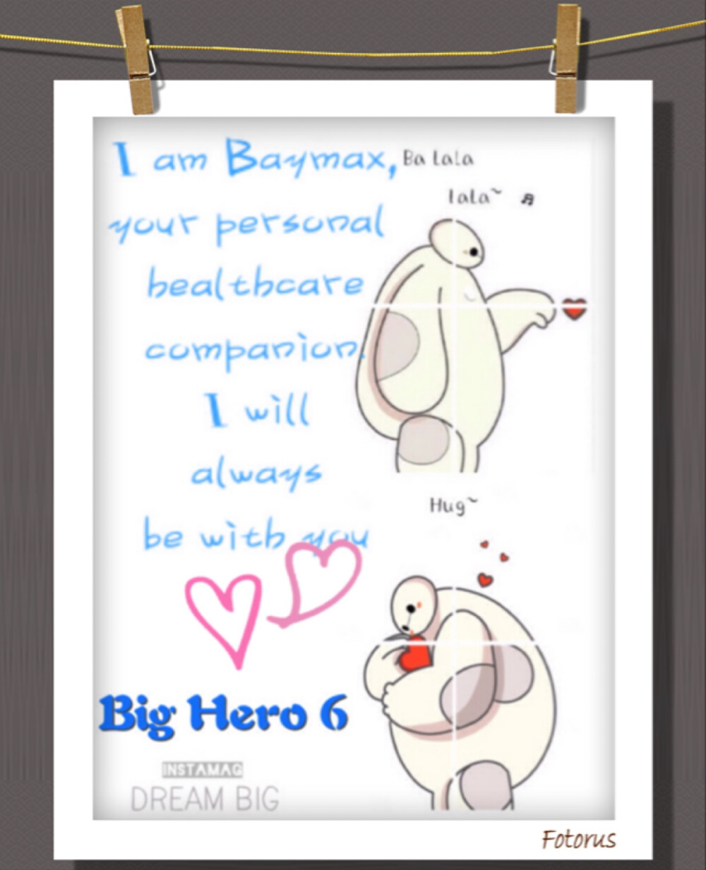 大白 超能陆战队，I am Baymax,your personal healthcare companion.I will always be with you ！