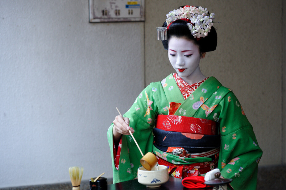 舞伎姐姐与日本茶道，端正！