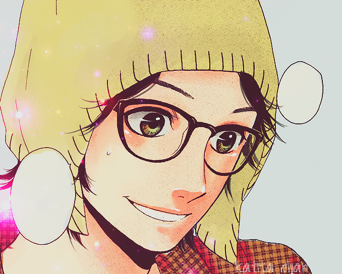 狮子尾五月，出自漫画《昼行闪耀的流星》，漫画作者为山森三香。此图作者katita-chan