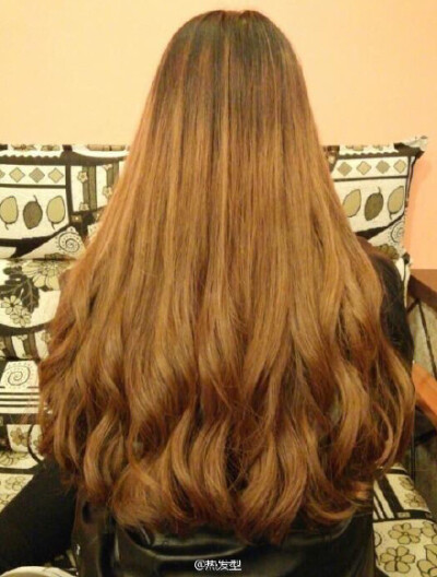 长发 大卷 染发