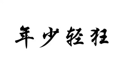 橡皮章 素材 字章 文艺 黑白 年少轻狂 字体 书法 装逼必备