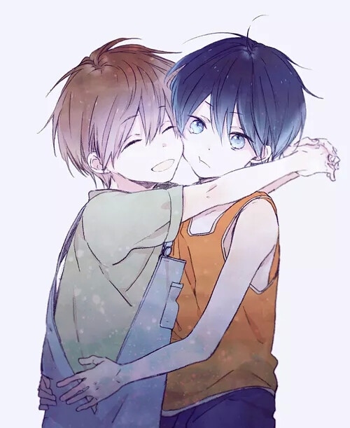 p站 插画 二次元 Free! 幼驯染 遥&amp;amp;真琴