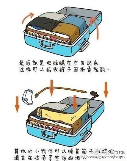 假期出游必备收拾行李小技能！准备出去玩的童鞋收藏~@夏@