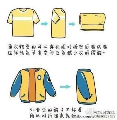假期出游必备收拾行李小技能！准备出去玩的童鞋收藏~@夏@