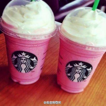 粉紅色的星巴克starbucks