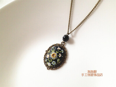 软陶首饰DIY 纯手工制作创意吊坠项链 文艺复古小花朵毛衣链 http://item.taobao.com/item.htm?spm=a1z10.5-c.w4002-10317550068.56.EAJmi3&amp;amp;id=44184719290